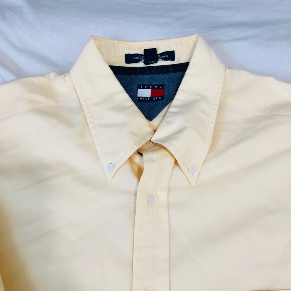 Men's Tommy Hilfiger16 1/2- 34/35 Solid Yellow #58